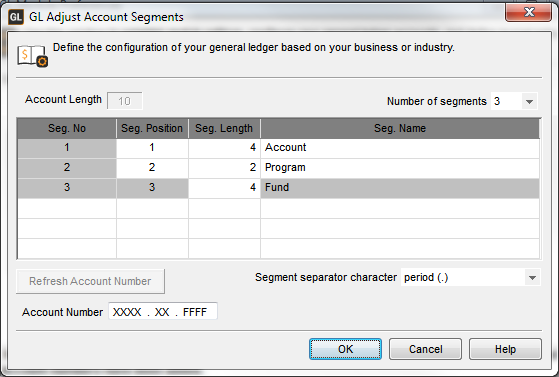 Adjusting Account Segments