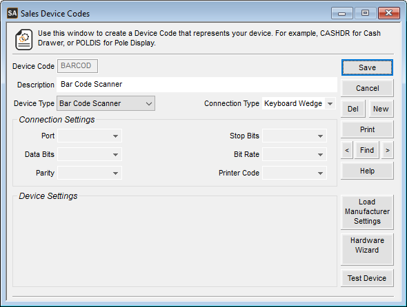 Bar Code Scanner Device